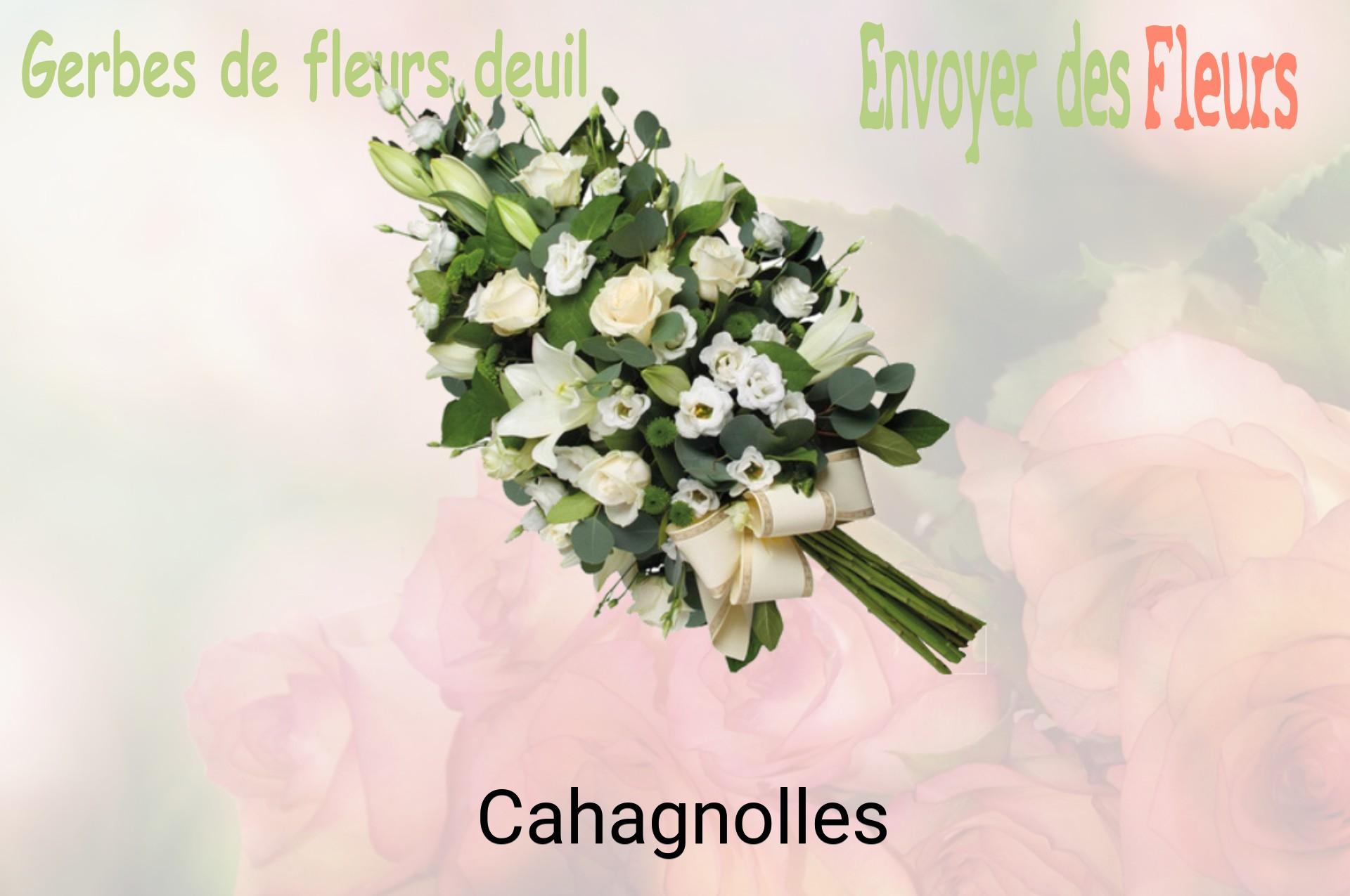 Gerbe de fleurs de deuil livrée à Cahagnolles